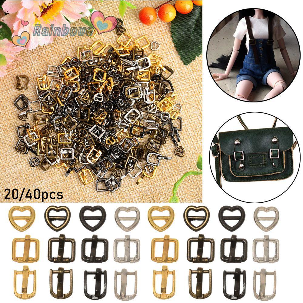 Set 20 / 40 Khóa Túi Xách Hình Trái Tim 3 / 5mm