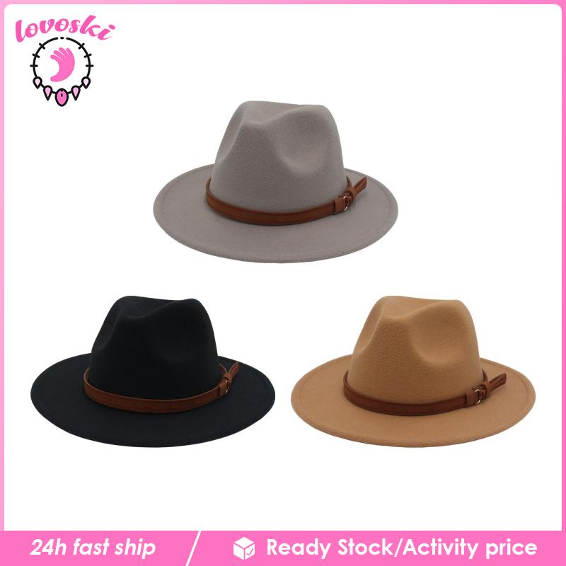 Mũ Fedora Rộng Vành Phong Cách Retro Thời Trang Thu Đông