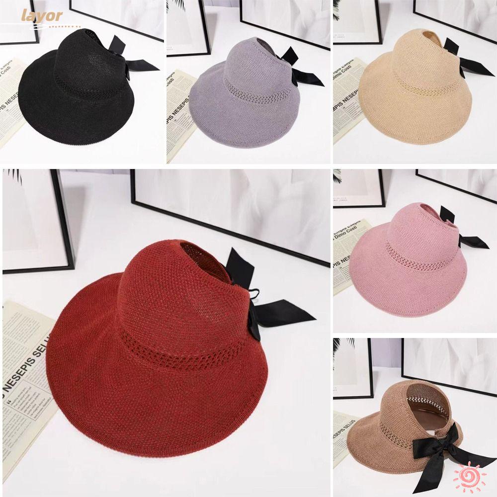 Mũ Lưỡi Trai Đan Móc Chống Nắng / Tia UV Thời Trang Đi Biển / Đuôi Ngự