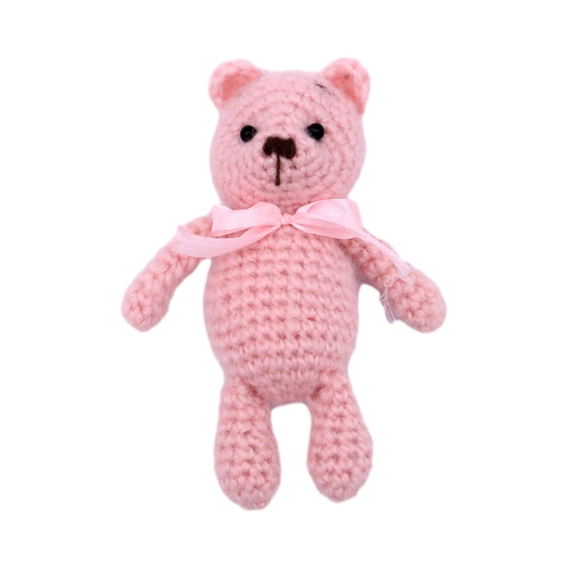 Gấu Nhồi Bông Móc Len Dùng Làm Phụ Kiện Chụp Ảnh Cho Bé Sơ Sinh