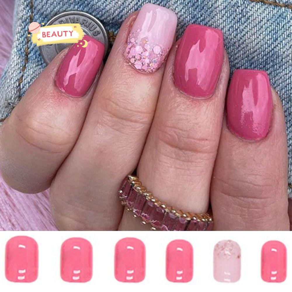 Set 24 Móng Tay Giả Tự Làm Kiểu Pháp