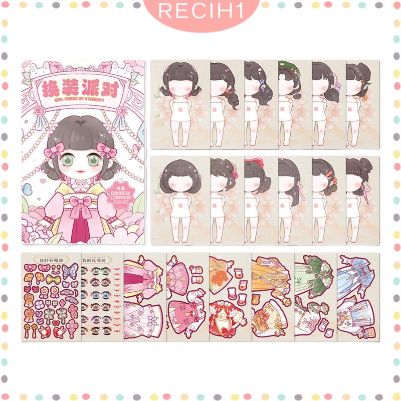 Sticker Dán Trang Trí Sách Hình Công Chúa Nhiều Màu Sắc Cho Bé Gái 3 Tuổi