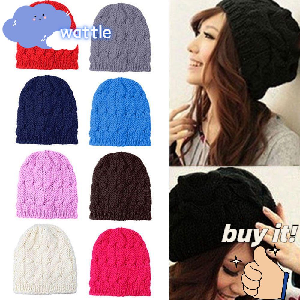 Mũ Beanie Dệt Kim Màu Trơn Dễ Thương 10 Màu Lựa Chọn Cho Nam Và Nữ
