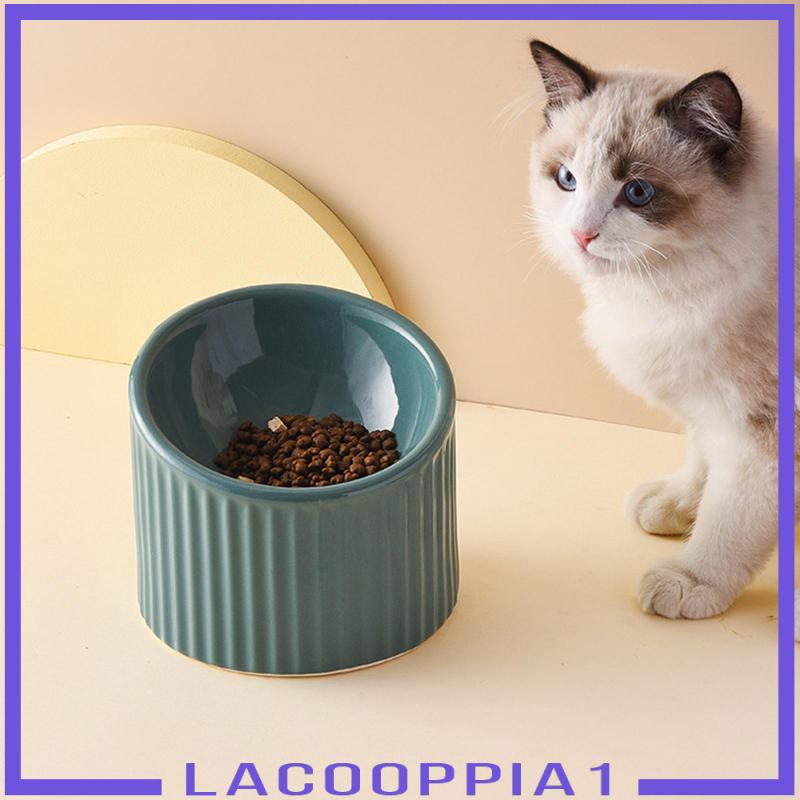 [Lacooppia1] Bát Ăn Uống Bằng Gốm Chống Trượt Dễ Giặt Rửa Dành Cho Chó Mèo