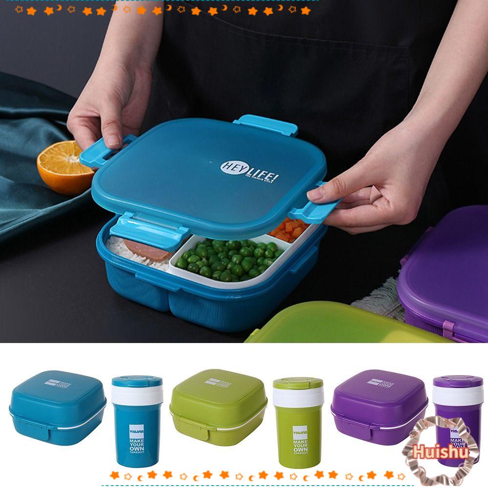 Hộp Đựng Cơm Trưa Di Động Chống Rò Rỉ Sức Chứa Lớn Dễ Vệ Sinh Cho Học Sinh / Nhân Viên Văn Phòng