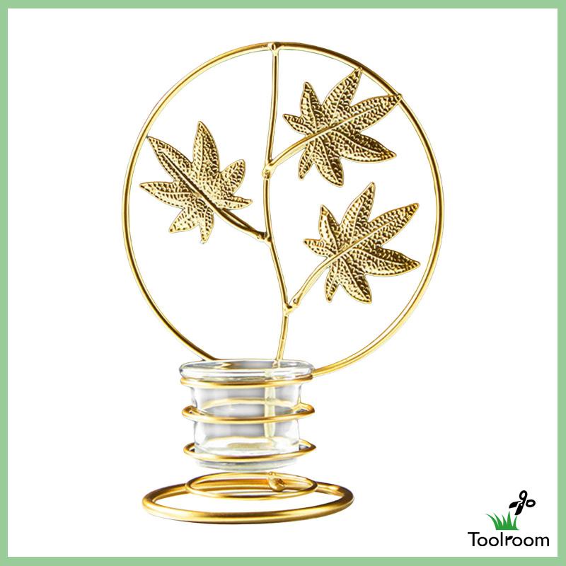 Giá Đỡ Nến Hình Chiếc Lá Bằng Kim Loại Trang Trí Tiệc Cưới / Năm Mới