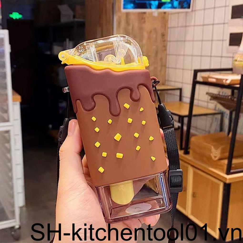 Bình Nước Giữ Nhiệt Bằng Nhựa Chống Rơi 300ml Dành Cho Trẻ Em