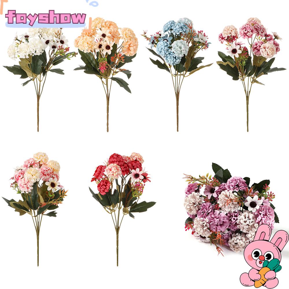 Bó Hoa Cẩm Tú Cầu Giả 15 Bông Trang Trí Nhà Cửa