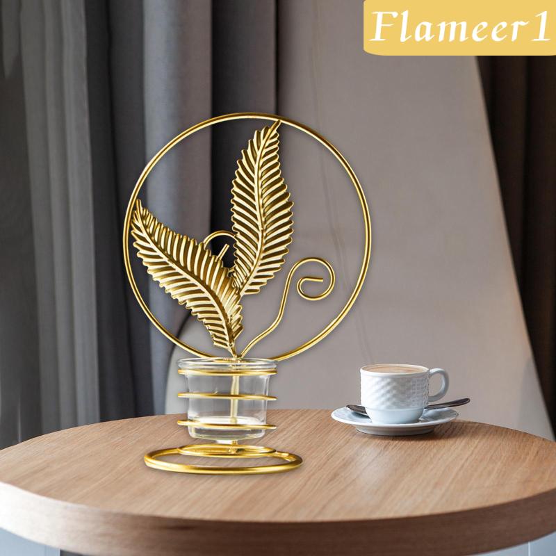 Giá Đỡ Đèn Cầy Hình Chiếc Lá Bằng Kim Loại Độc Đáo Trang Trí Nhà Cửa / Tiệc Cưới / Năm Mới
