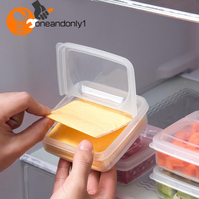 Set 2 Hộp Đựng Bơ / Phô Mai Để Tủ Lạnh Thiết Kế Nắp Lật Tiện Dụng