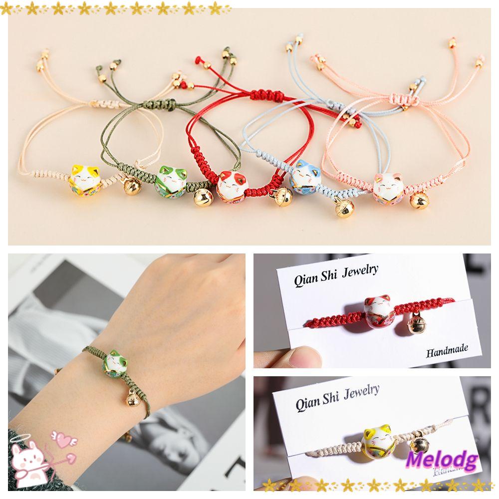 Vòng Đeo Tay Bằng Gốm Sứ Hình Mèo Dễ Thương