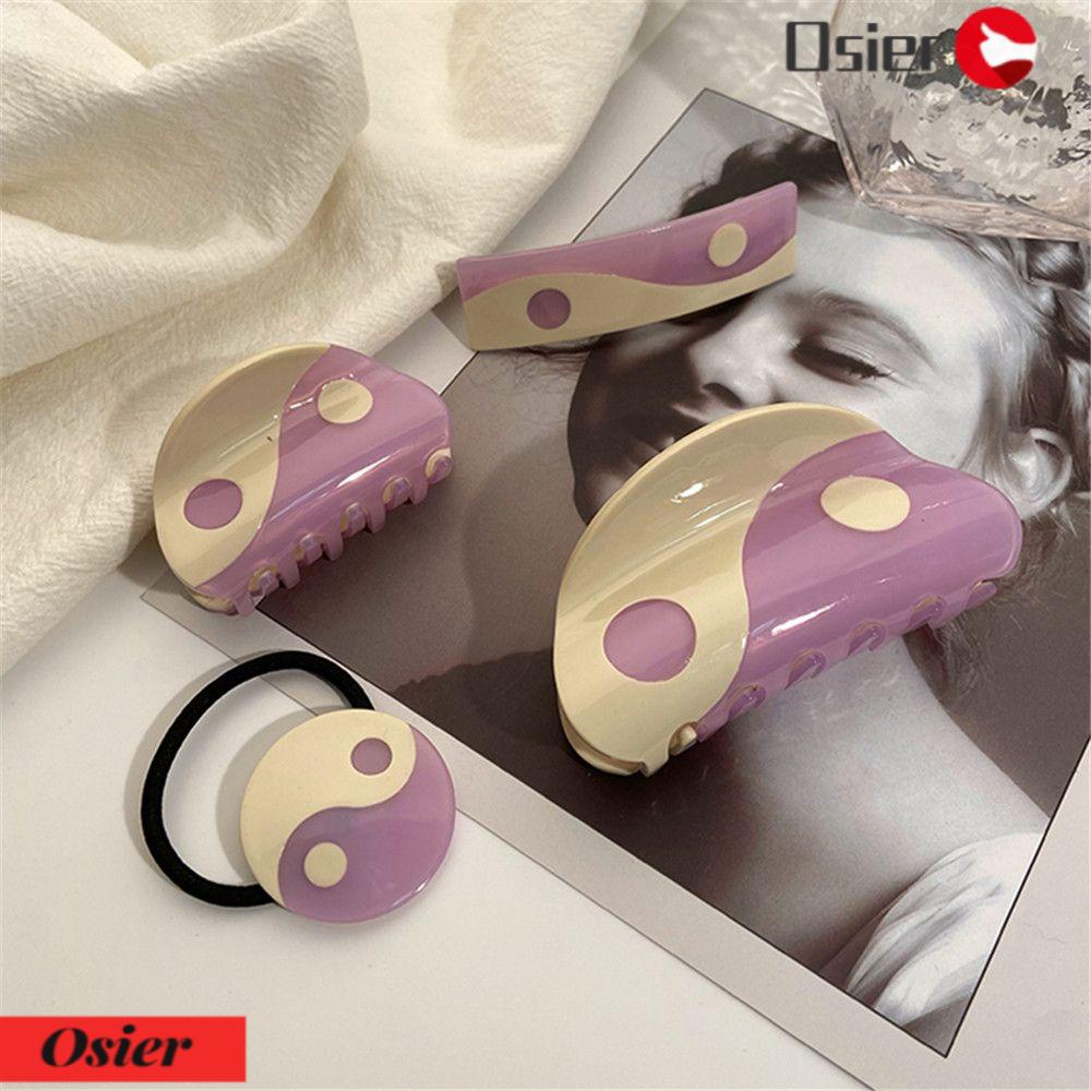 Kẹp Tóc Tám Cực Hình Lập Phương Acetate Thời Trang Ngọt Ngào OSIER1