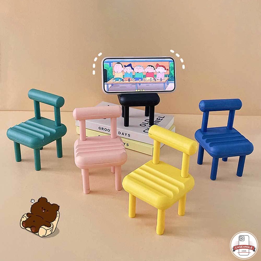 Giá Đỡ Điện Thoại Để Bàn 3 Ngăn Bằng Gỗ Màu Macaron Sáng Tạo