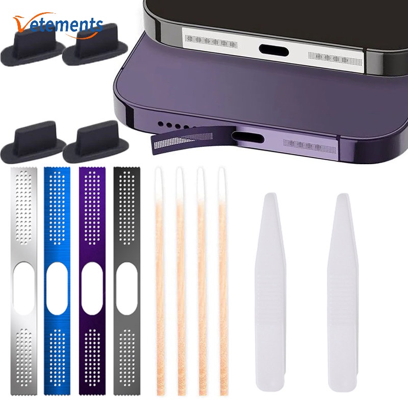 Miếng Dán Kim Loại Chống Bụi Chống Bẩn Cho Loa Điện Thoại IPhone 14