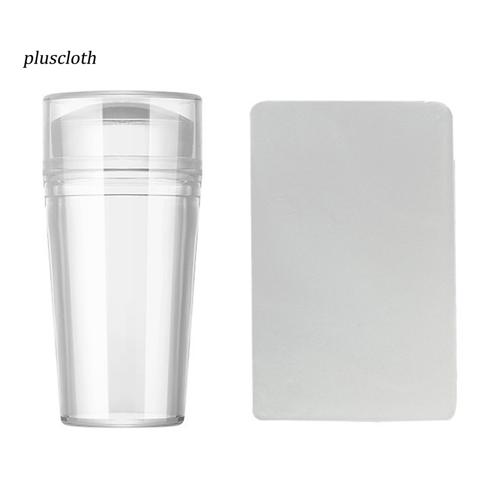 1 Bộ Dụng Cụ In Hình Móng Tay Bằng Silicone Trong Suốt Chuyên Nghiệp