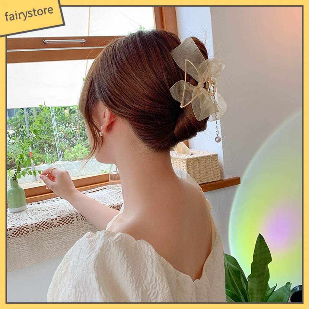 Kẹp Tóc Càng Cua Đính Tua Rua Phong Cách Hàn Quốc Cho Nữ