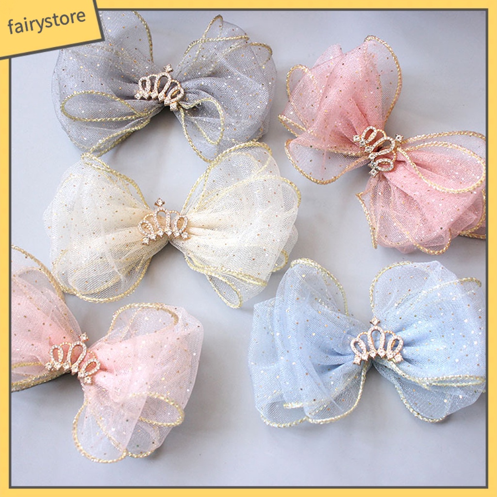 Kẹp Tóc Hình Nơ Màu Trơn Dành Cho Bé Gái