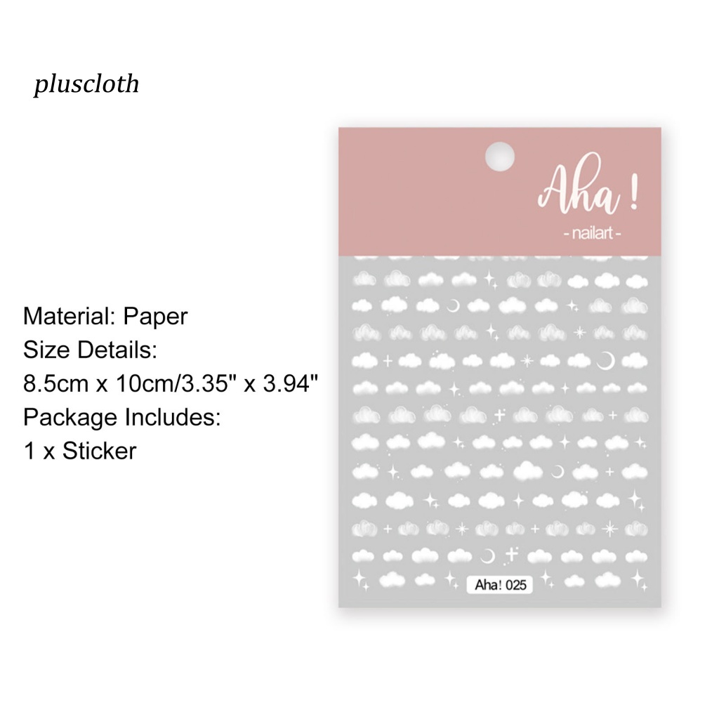 Miếng Dán Trang Trí Móng Tay Hình Hoa Màu Trắng Trong Mờ Dành Cho Nữ