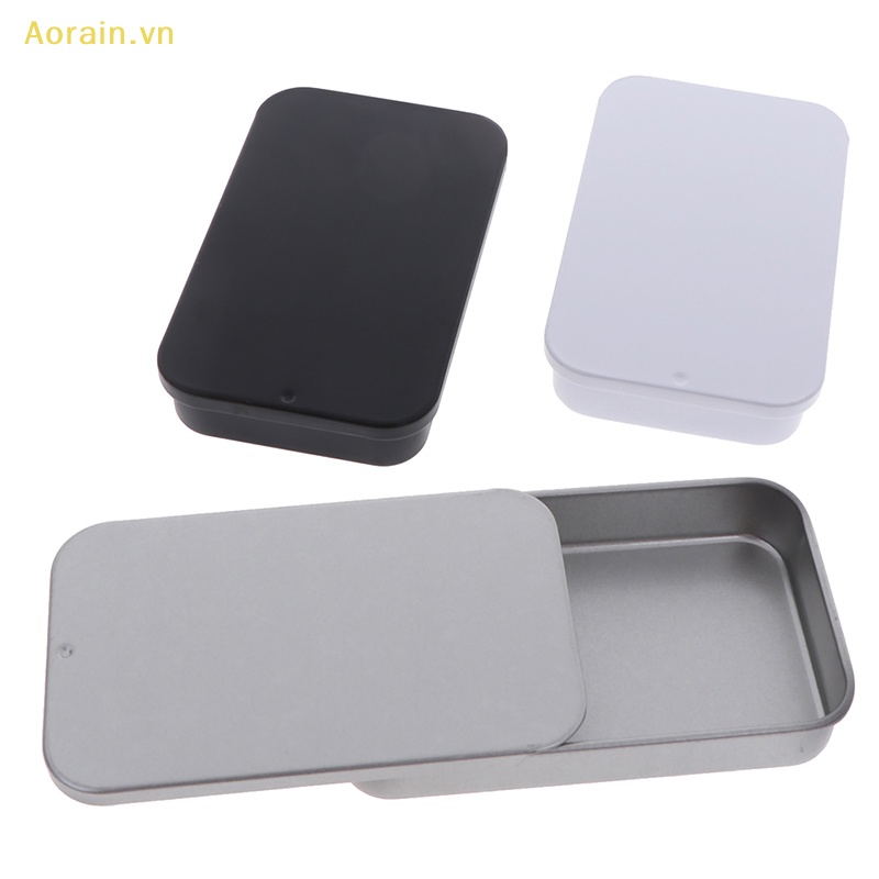 Hộp Thiếc Nhỏ Đựng Kem Dưỡng Râu 8x5x1.5cm Có Nắp Trượt Tiện Dụng