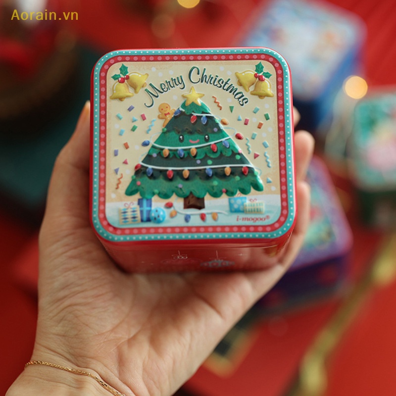 Hộp Đựng Kẹo Bằng Sắt Trang Trí Giáng Sinh Năm Mới