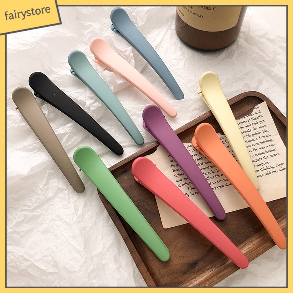 Kẹp Tạo Kiểu Tóc Màu Trơn Chống Trượt Gọn Nhẹ