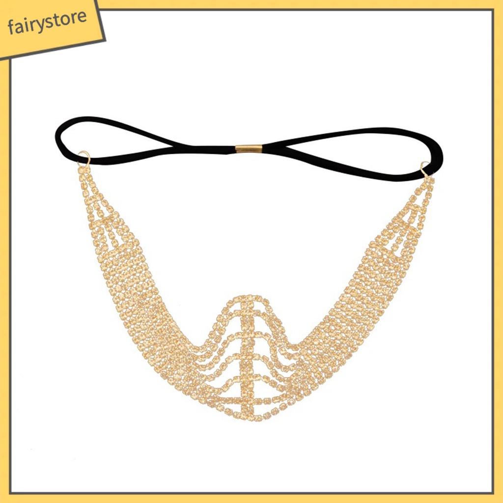 Cài Tóc Đính Đá Nhiều Lớp Co Giãn Chống Trượt Cho Cô Dâu