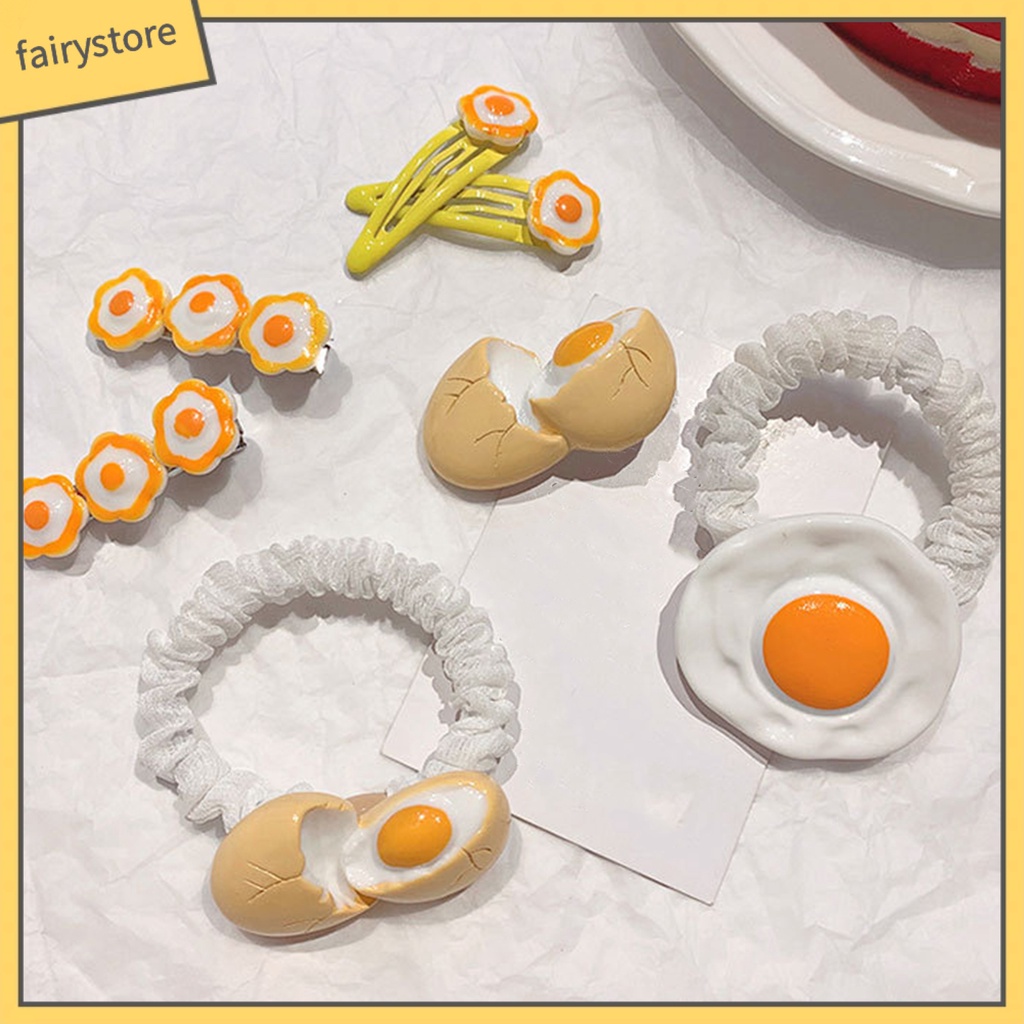 Kẹp Tóc BB Hình Quả Trứng Siêu Mềm Sáng Tạo 5 Kiểu Lựa Chọn