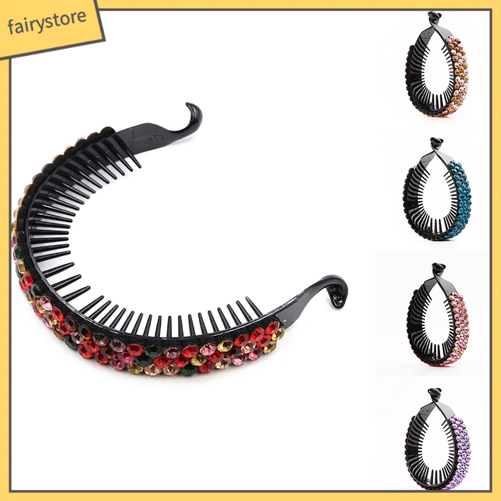 Kẹp Tóc Dạng Xoắn Đính Đá Lấp Lánh Thanh Lịch Cho Nữ