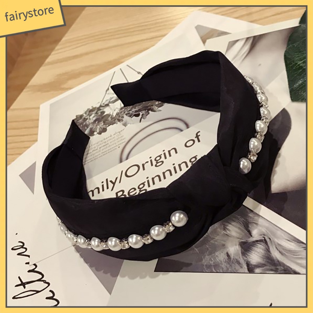 Băng Đô Cài Tóc Đính Ngọc Trai Giả Thời Trang Dành Cho Nữ