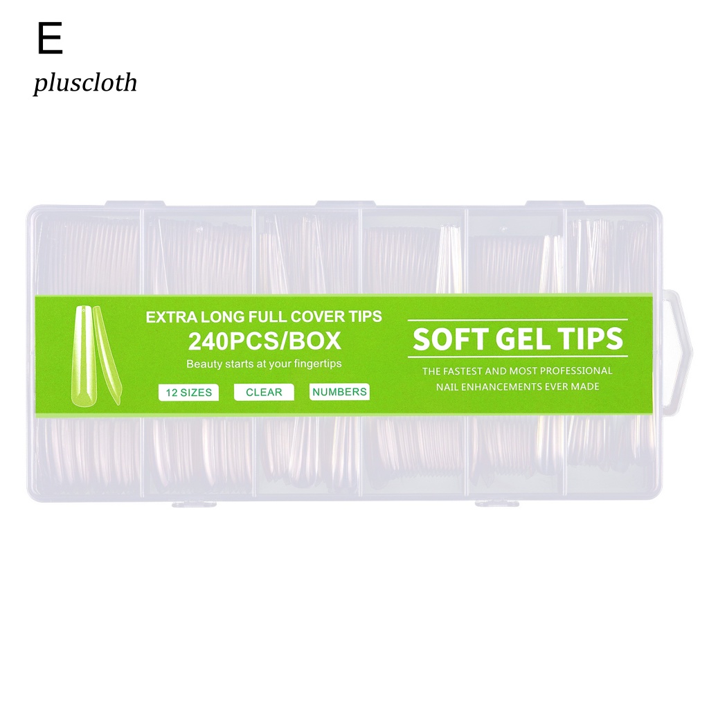 1 Hộp Móng Tay Giả Bằng Nhựa Trong Suốt Độ Bền Cao Có Thể Tháo Rời