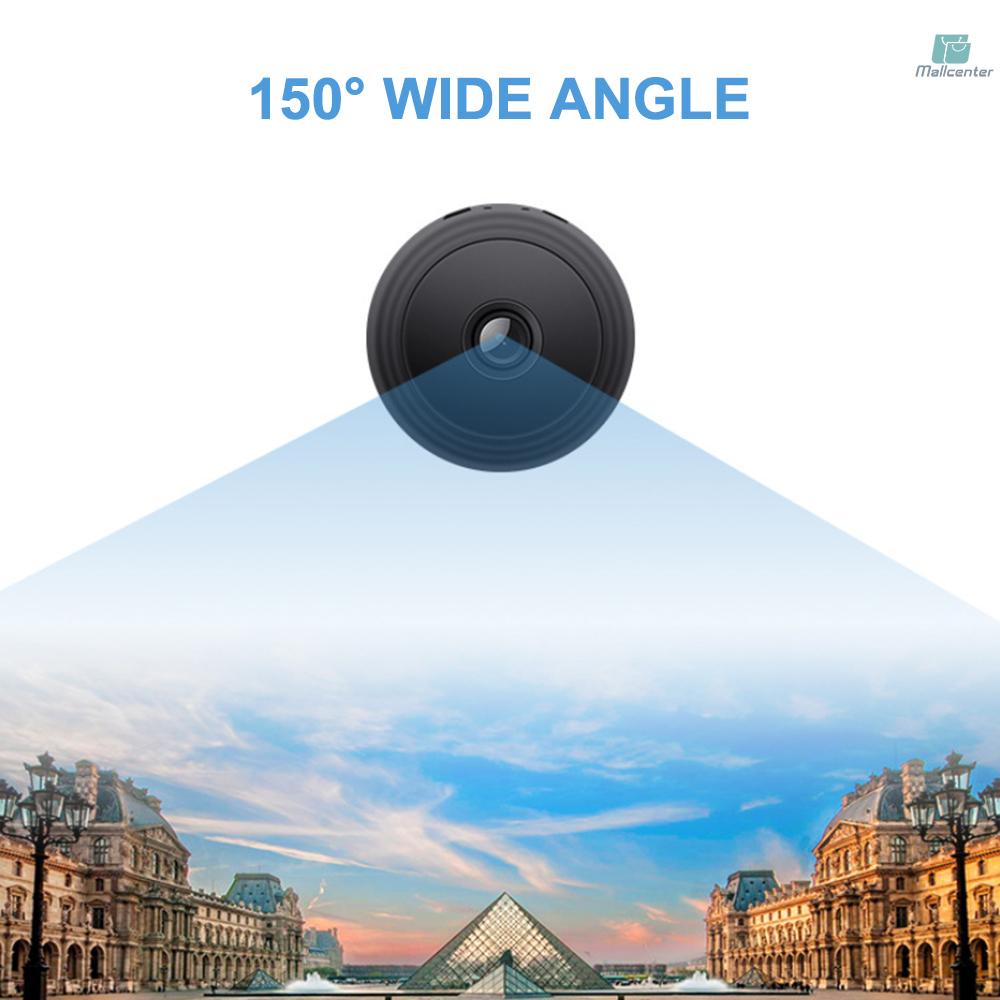 A9 1080P Wireless Camera Night Vision Motion Detection 150 Degrees Wide Angle Home Security Camera (Black)