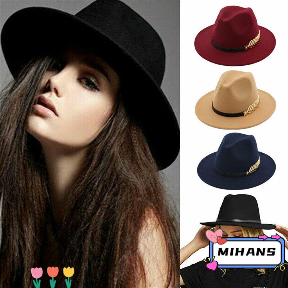 Mũ Len Rộng Vành Mềm Mại Chống Nắng Hợp Thời Trang Thu Đông