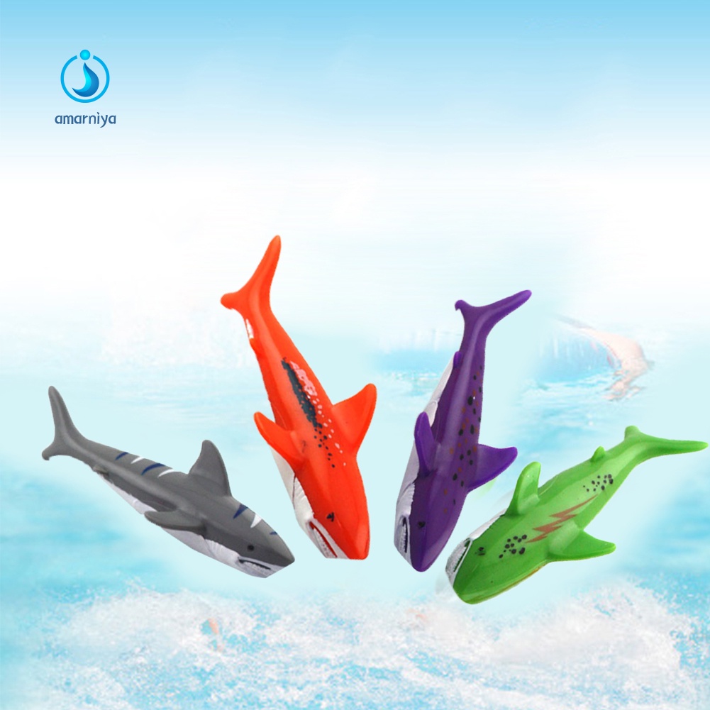 Set 4 Đồ Chơi Cá Mập Dưới Nước Vui Nhộn Cho Bé