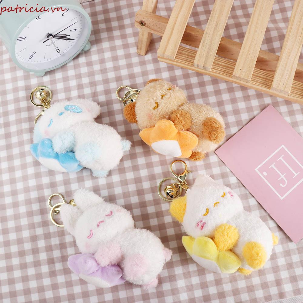 Móc Khóa Hình Mèo Nhồi Bông Đang Ngủ Dễ Thương