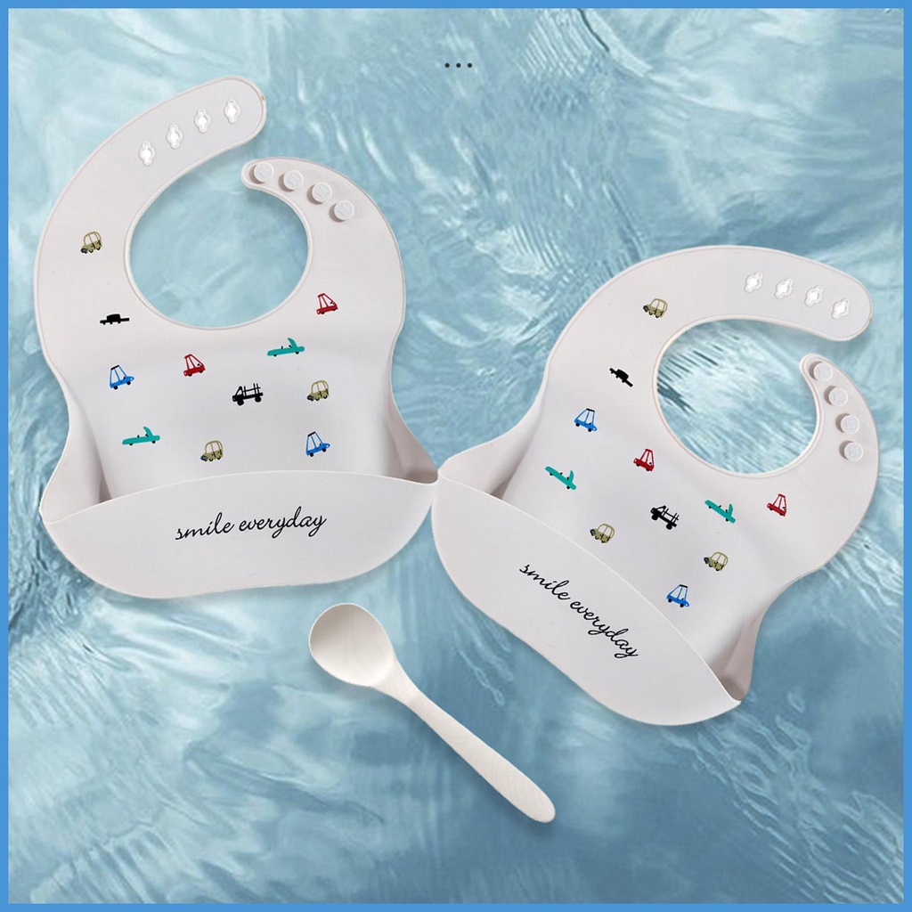 Yếm Ăn Chống Thấm Nước Linh Hoạt Mạnh Mẽ Dễ Vệ Sinh Kèm Xô Đựng Thức Ăn Cho Bé