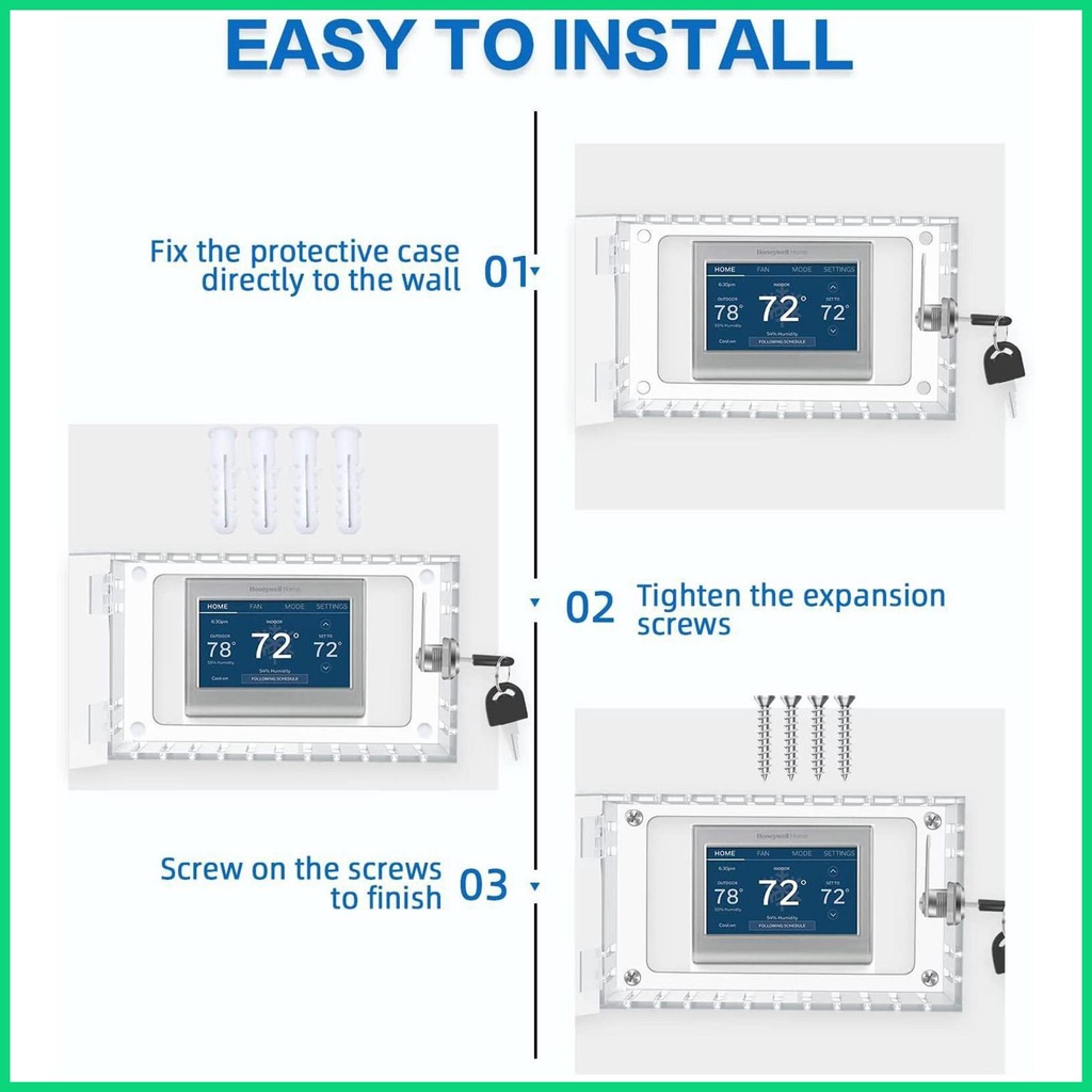 Hộp Khóa Bảo Vệ Bằng Acrylic Trong Suốt Gắn Tường Thông Dụng Cho jiwvn