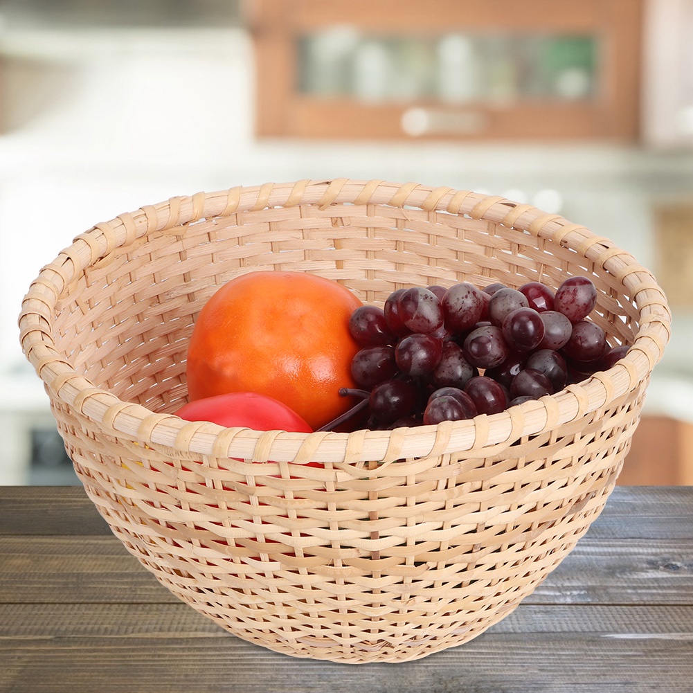 Giỏ Đan Mây Hình Tròn Đựng Bánh Mì Trái Cây Phục Vụ Thức Ăn