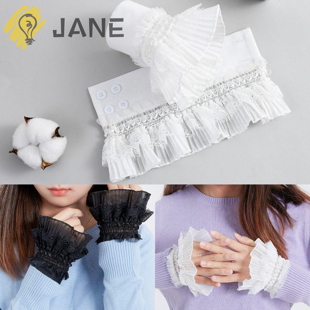 1 Cặp Găng Tay Giả Viền Bèo Thời Trang Xuân Thu