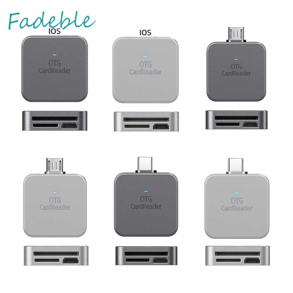 Đầu Đọc Thẻ Nhớ SD TF 2 Trong 1 Cho iPhone Micro Type-C Tablet