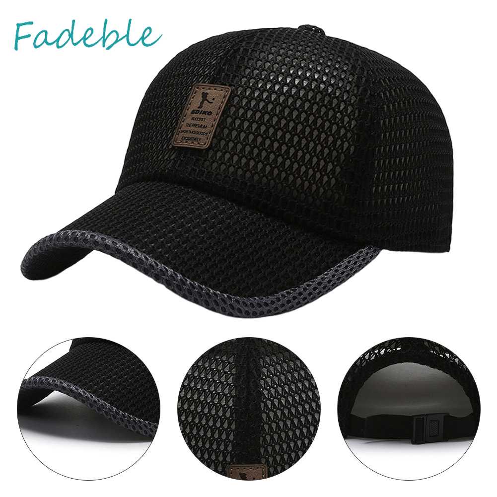 Mũ Lưỡi Trai Phối Lưới Thoáng Khí Thời Trang Mùa Hè Cho Nam Và Nữ