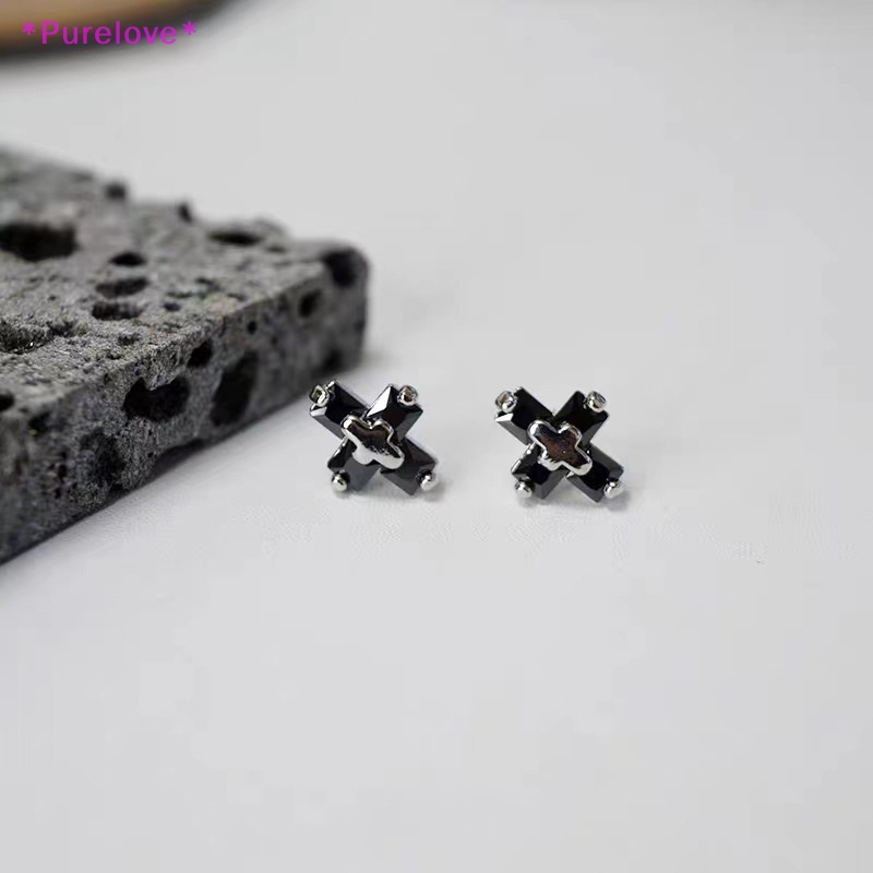 Đôi Bông Tai Hình Thánh Giá Đính Đá Zircon Thời Trang Dành Cho Nữ Mới