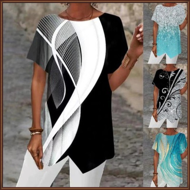 Áo Thun Tay Ngắn Dáng Rộng Plus Size Thời Trang Mùa Hè Cho Nữ