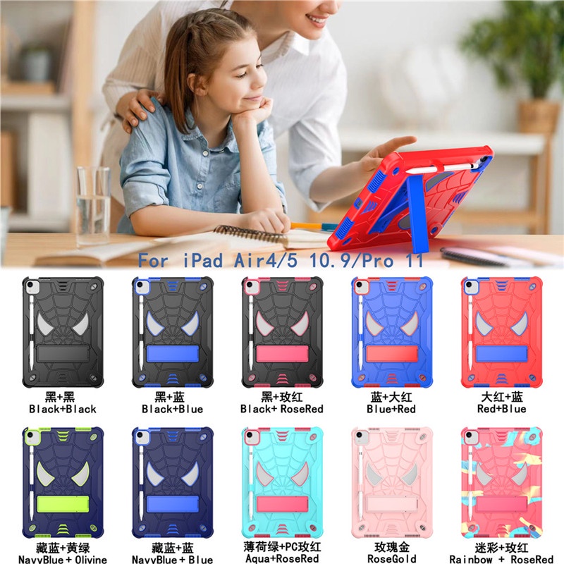 Ốp Bảo Vệ Máy Tính Bảng Hình Người Nhện Cho iPad Air 4th / Air 5th 10.9 &quot;/ iPad M1 Pro 11 2021 2022 2018 2020
