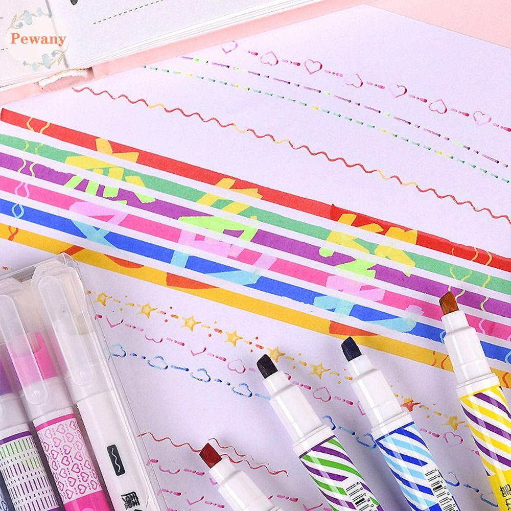 Bộ 7 Bút Đánh Dấu Phác Thảo Nhiều Màu Sắc Dùng Trang Trí Sổ Tay DIY