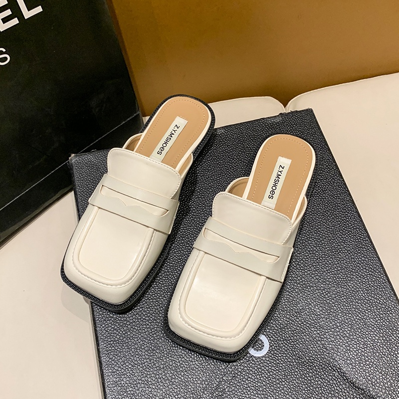 Dép Bít Mũi Đế Bằng Thời Trang retro Cho Nữ