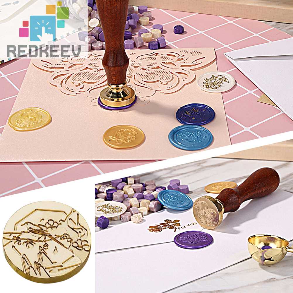 Bộ 24 Con Dấu Bằng Đồng Dùng Trang Trí DIY