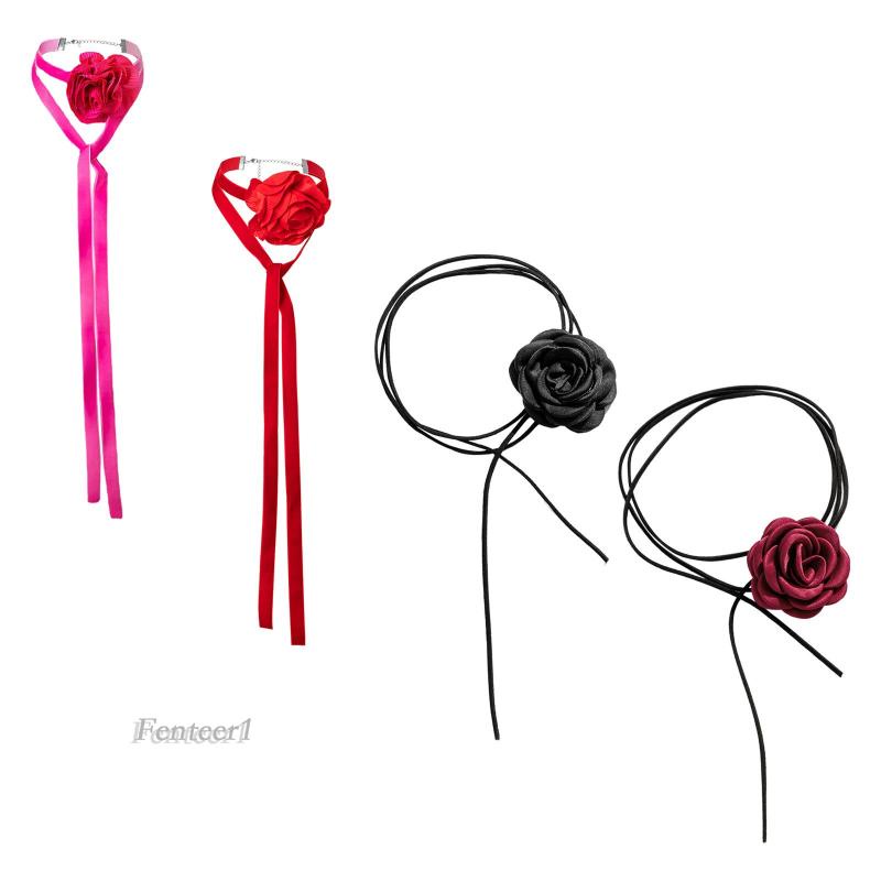 Vòng Cổ Choker Mặt Hoa Thanh Lịch Cho Nữ Fenteer1