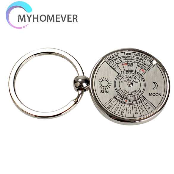 Móc Khóa Kiêm Lịch 50 Năm Bằng Kim Loại Độc Đáo