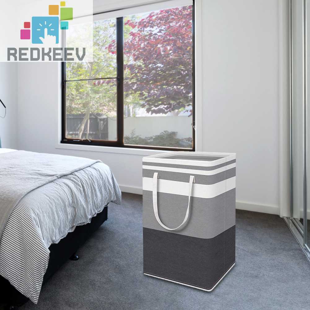 Giỏ Đựng Quần Áo Bẩn Bằng Vải Có Tay Cầm Có Thể Gập Lại Tiện Dụng