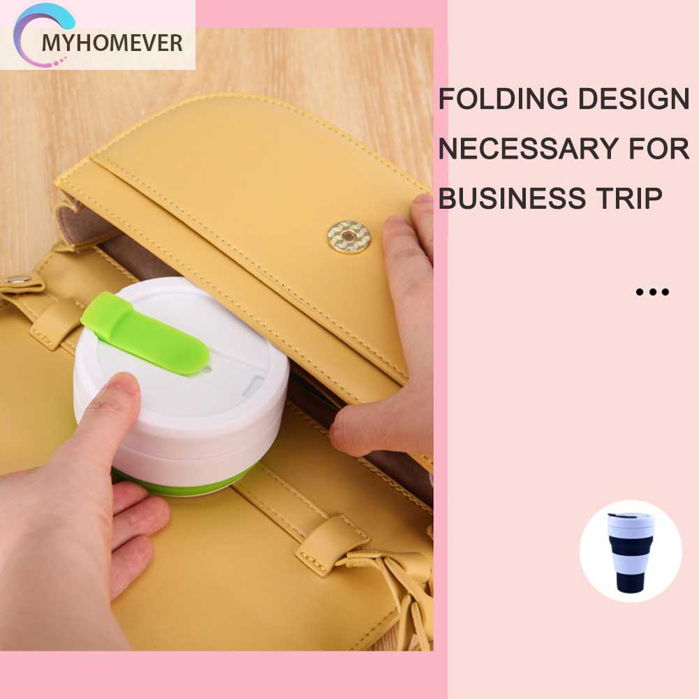 Cốc Uống Cà Phê 475ml Bằng Silicone Có Thể Tháo Rời Tiện Dụng Mang Theo Du Lịch